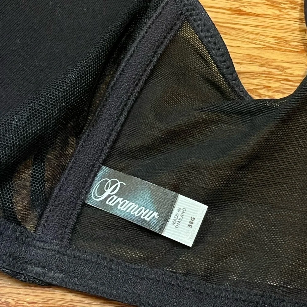 NWT! Paramour by Felina Angie Front Close Minimizer Elegant Black Lace Bra. 38G - Picture 12 of 14